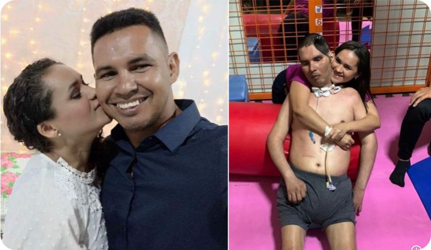 Josy largou tudo para cuidar do marido que perdeu parte do crânio em acidente:  'Amamos e cuidamos um do outro'