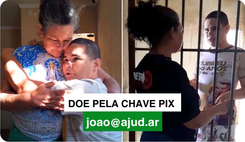 Banner Vaquinha para ajudar mãe que precisou trancar filho com esquizofrenia severa para protegê-lo