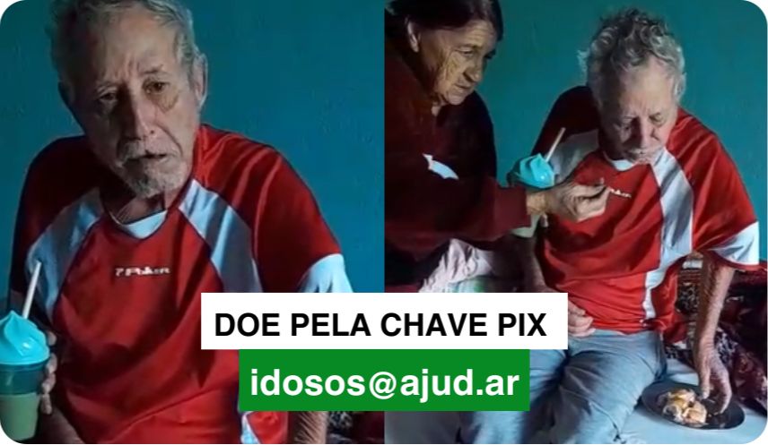 Idosa cuida sozinha do marido após ele sofrer AVC. Precisam de fraldas, alimentos, pagar contas e garantir fisioterapia urgente!