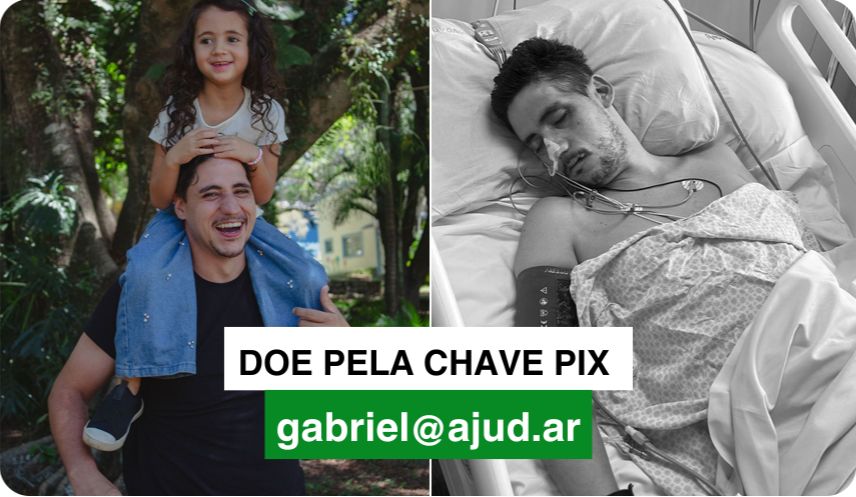 Gabriel faleceu após mais de 20 dias internado na UTI. Filha de 5 anos orava por sua cura. A vaquinha continua aberta para ajudar a família