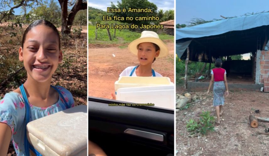 Amandinha de 13 anos vende 