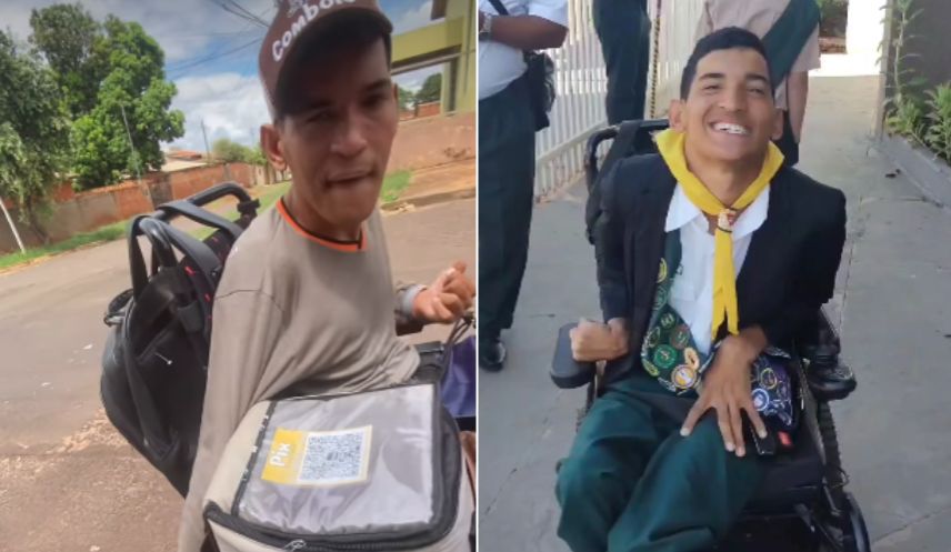 Jovem com paralisia vende trufas na rua para ajudar no sustento de casa