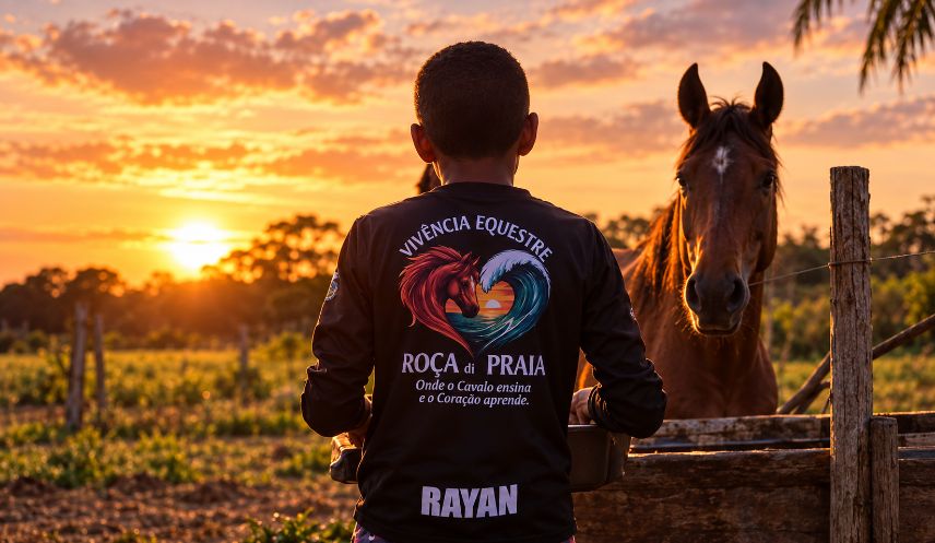 A chuva levou metade do celeiro onde 50 crianças de Itacaré aprendem, com os cavalos, que são capazes